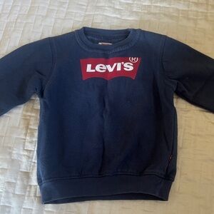 Levi's Kids Dark Blue Sweatshirt with Red Logo